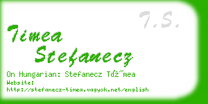 timea stefanecz business card